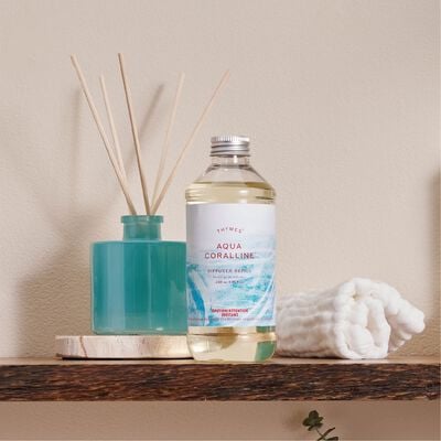Thymes Aqua Coralline Reed Diffuser Refill with naturally dervied fragrance